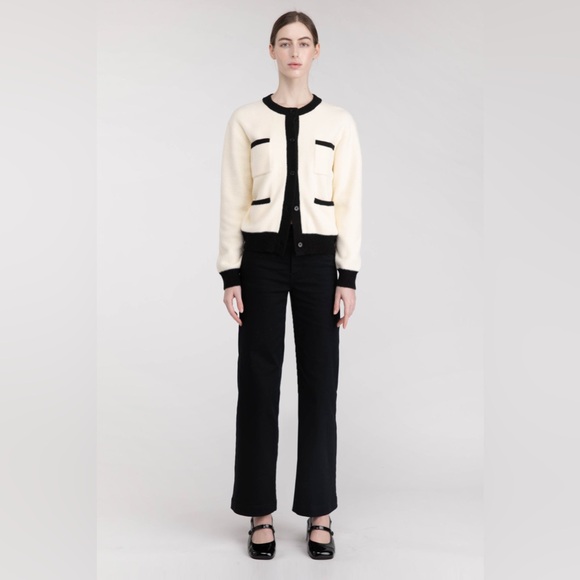 oak fort fuzzy color block cardigan - Picture 3 of 10